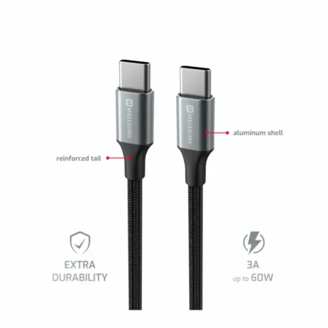 CABLU DE DATE SWISSTEN TEXTILE II USB-C / USB-C 1.5 M NEGRU