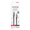 CABLU DE DATE SWISSTEN TEXTILE II USB-C / USB-C 1.5 M NEGRU