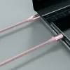 CABLU DE DATE SWISSTEN TEXTILE II USB-C / USB-C 1.5 M ROZ