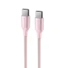 CABLU DE DATE SWISSTEN TEXTILE II USB-C / USB-C 1.5 M ROZ