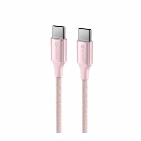 CABLU DE DATE SWISSTEN TEXTILE II USB-C / USB-C 1.5 M ROZ