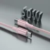 CABLU DE DATE SWISSTEN TEXTILE II USB-C / USB-C 1.5 M ROZ