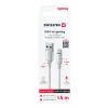 CABLU DE DATE SWISSTEN TEXTILE II USB / LIGHTNING 1.5 M ALB