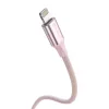CABLU DE DATE SWISSTEN TEXTILE II USB / LIGHTNING 1.5 M ROZ
