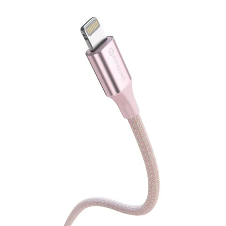 CABLU DE DATE SWISSTEN TEXTILE II USB / LIGHTNING 1.5 M ROZ