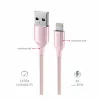CABLU DE DATE SWISSTEN TEXTILE II USB / LIGHTNING 1.5 M ROZ