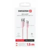 CABLU DE DATE SWISSTEN TEXTILE II USB / USB-C 1.5 M ROZ