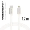 CABLU DE DATE SWISSTEN TEXTILE USB-C / LIGHTNING 1.2 M ARGINTIU