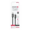 CABLU DE DATE SWISSTEN TEXTILE USB-C / LIGHTNING 2.0 M NEGRU