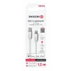 CABLU DE DATE SWISSTEN TEXTILE USB-C / LIGHTNING MFi 1.2 M ARGINTIU