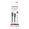 CABLU DE DATE SWISSTEN TEXTILE USB-C / LIGHTNING MFi 1.2 M NEGRU