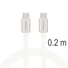 CABLU DE DATE SWISSTEN TEXTILE USB-C / USB-C 0.2 M ARGINTIU