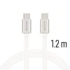 CABLU DE DATE SWISSTEN TEXTILE USB-C / USB-C 1.2 M ARGINTIU