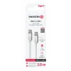 CABLU DE DATE SWISSTEN TEXTILE USB-C / USB-C 2.0 M ARGINTIU