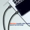CABLU DE DATE SWISSTEN TEXTILE USB-C / USB-C 2.0 M NEGRU