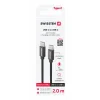CABLU DE DATE SWISSTEN TEXTILE USB-C / USB-C 2.0 M NEGRU