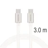 CABLU DE DATE SWISSTEN TEXTILE USB-C / USB-C 3.0 M ARGINTIU