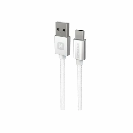 CABLU DE DATE SWISSTEN TEXTILE USB / LIGHTNING 1.2 M ARGINTIU