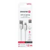 CABLU DE DATE SWISSTEN TEXTILE USB / LIGHTNING 1.2 M ARGINTIU