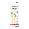 CABLU DE DATE SWISSTEN TEXTILE USB / LIGHTNING 1.2 M AUR
