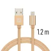 CABLU DE DATE SWISSTEN TEXTILE USB / LIGHTNING 1.2 M AUR