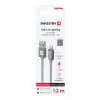 CABLU DE DATE SWISSTEN TEXTILE USB / LIGHTNING 1.2 M GRI