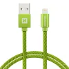 CABLU DE DATE SWISSTEN TEXTILE USB / LIGHTNING 2.0 M VERDE
