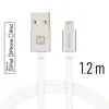 CABLU DE DATE SWISSTEN TEXTILE USB / LIGHTNING MFi 1.2 M ARGINTIU