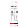 CABLU DE DATE SWISSTEN TEXTILE USB / LIGHTNING MFi 1.2 M ARGINTIU