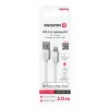 CABLU DE DATE SWISSTEN TEXTILE USB / LIGHTNING MFi 2.0 M ARGINTIU