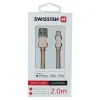 CABLU DE DATE SWISSTEN TEXTILE USB / LIGHTNING MFi 2.0 M AUR