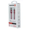 CABLU DE DATE SWISSTEN TEXTILE USB / LIGHTNING MFi 2.0 M ROȘU