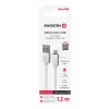 CABLU DE DATE SWISSTEN TEXTILE USB / MICRO USB 1.2 M ARGINTIU