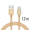 CABLU DE DATE SWISSTEN TEXTILE USB / MICRO USB 1.2 M AUR