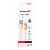 CABLU DE DATE SWISSTEN TEXTILE USB / USB-C 1.2 M AUR