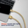 CABLU DE DATE SWISSTEN TEXTILE USB / USB-C 1.2 M AUR