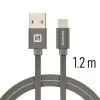 CABLU DE DATE SWISSTEN TEXTILE USB / USB-C 1.2 M GRI