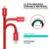 CABLU DE DATE SWISSTEN TEXTILE USB / USB-C 1.2 M ROȘU