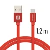 CABLU DE DATE SWISSTEN TEXTILE USB / USB-C 1.2 M ROȘU