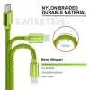 CABLU DE DATE SWISSTEN TEXTILE USB / USB-C 1.2 M VERDE