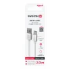 CABLU DE DATE SWISSTEN TEXTILE USB / USB-C 2.0 M ARGINTIU