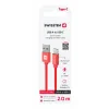 CABLU DE DATE SWISSTEN TEXTILE USB / USB-C 2.0 M ROȘU