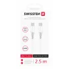 CABLU DE DATE SWISSTEN TPE USB-C/USB-C ALIMENTARE 5A (100W) 2.5 M ALB