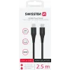 CABLU DE DATE SWISSTEN TPE USB-C/USB-C ALIMENTARE 5A (100W) 2.5 M NEGRU