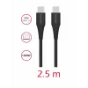 CABLU DE DATE SWISSTEN TPE USB-C/USB-C ALIMENTARE 5A (100W) 2.5 M NEGRU