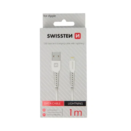 CABLU DE DATE SWISSTEN USB / LIGHTNING 1.0 M ALB