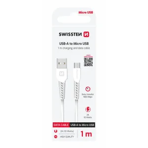 CABLU DE DATE SWISSTEN USB / MICRO USB 1.0 M ALB