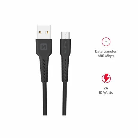 CABLU DE DATE SWISSTEN USB / MICRO USB 1.0 M NEGRU