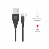 CABLU DE DATE SWISSTEN USB / MICRO USB 1.5 M NEGRU (9mm)