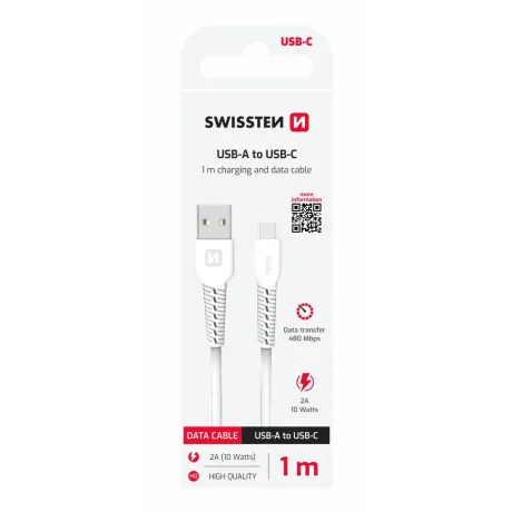 CABLU DE DATE SWISSTEN USB / USB-C 1.0 M ALB